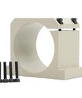 Beefy Spindle Motor Clamping Bracket 65 To 80mm Diameter, Square Mount Cast Aluminum Fixture Holder For Milling Machines