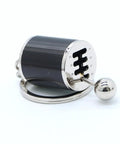 Six Speed Manual Transmission Gear Shift Keychain With Realistic Moving Gears And Clickable Shifter Durable Black Metal Car Accessory