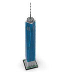 World Trade Center Building Blocks Set Scale 1 To 800 Collectible Architecture Model For Display 3153 Premium Pieces Authorized SPBrix Design, blue tower view