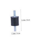 Heavy Duty Rubber Mounts Set For Fitness Equipment And Home Gym Systems Beat The Shake With Shocks Absorbers Anti Vibration Isolators For Air Conditioners Air Compressors Motors Pumps And Welding Machines Reducing Noise And Vibration, black rubber mount with threaded bolt, 3.14 in x 1.18 in