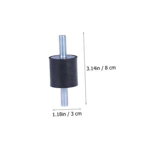 Heavy Duty Rubber Mounts Set For Fitness Equipment And Home Gym Systems Beat The Shake With Shocks Absorbers Anti Vibration Isolators For Air Conditioners Air Compressors Motors Pumps And Welding Machines Reducing Noise And Vibration, black rubber mount with threaded bolt, 3.14 in x 1.18 in