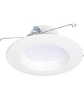 5 Inch And 6 Inch Led Recessed Can Trim Retrofit Kit With Switchable Cct Temperatures Dimmable Six Hundred Lumens showing sleek white design with torsion springs.