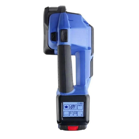 Beefy Tensioning Wheel For ORT260 Battery Powered Plastic Strapping Tool Premium Spare Parts For ORT200 ORT250 ORT260 ORT450 Handheld Strap Tensioner Easy Fit Replacement Wheel shown on blue handheld tool