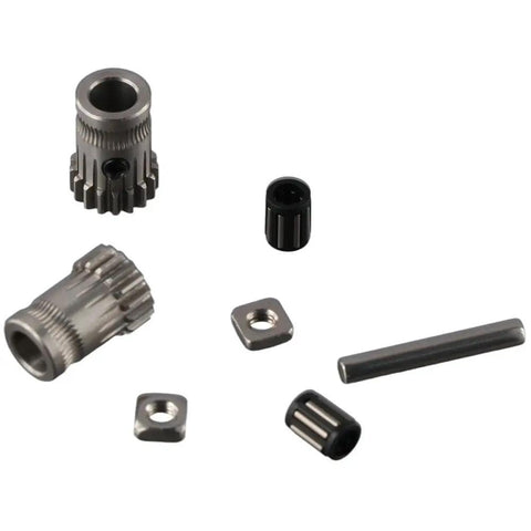 Needle Bearing Gear Set Upgrade for 3D Printers, Dual Drive Extruder Gears Kit, showing components including gears and bearings