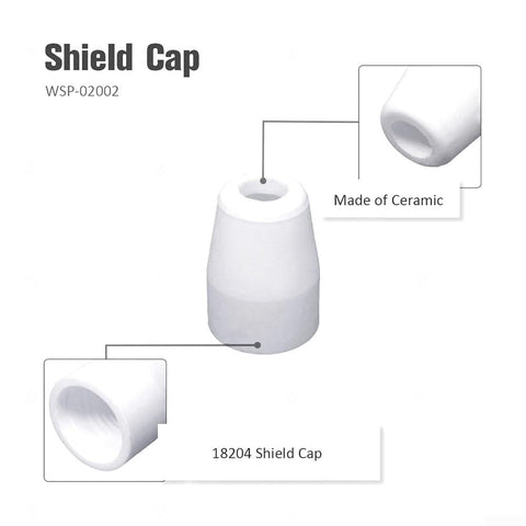 Ceramic shield cap for Beefy Pro Grade Plasma Cutting Consumables Set 50Pcs For PCM 500i Cutter PT 31XL Torch