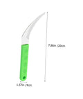Two Piece Weeding Tool Set Pro Grade Portable Garden Knife for fast lawn care with green handle and serrated steel blade.