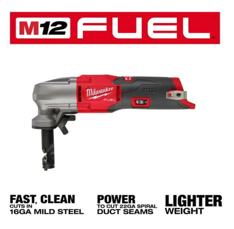 M12 FUEL 16 Gauge Variable Speed Nibbler Tool Only, cordless sheet metal cutter, compact design, ideal for precise cutouts