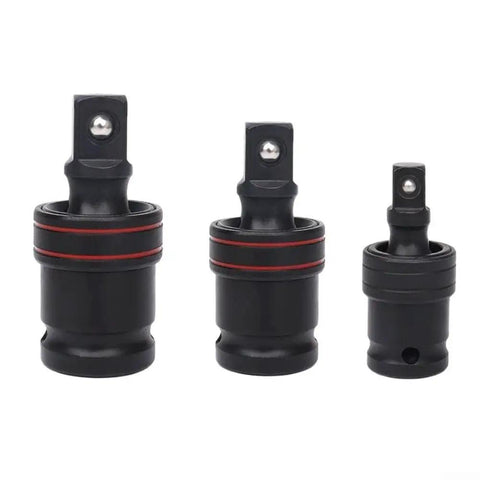 Get Your Car Running Smooth With This 3 Piece Swivel Socket Set Featuring 1/2, 3/8, And 1/4 Inch Drive Sizes Perfect For Tight Spaces With Ball Joint Adapter And Chrome Steel Build For Pros. 3-piece chrome steel swivel socket set with 1/2, 3/8, and 1/4 inch drives