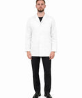 Unisex Consultation Lab Coat With Breathable Cotton Blend Twill Pro Grade Durable Medical Jacket For Doctors Students And Faculty Notched Lapel Three Pockets White Sizes XS To 3XL