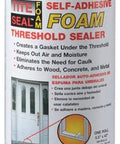 Self Adhesive Foam Door Threshold Seal Strip Pack Of Twelve Peel And Stick Tape 5.5 x 42 feet for sealing gaps and drafts.