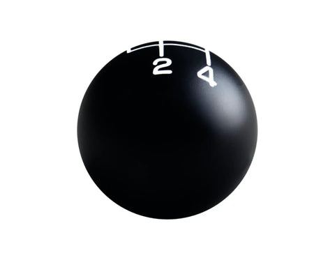 Aluminum Ball Shift Knob 4 Speed 5/16-18 Thread Black White Engraved Shift Pattern Fits Muncie and 5/16-18 Shifters