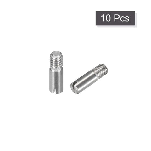 M2.5 X 8mm Slotted Cylindrical Dowel Pins 304 Stainless Steel For Furniture Cabinets External Thread Locating Pin Built To Last Rust Resistant Shelf Support 10 Pack