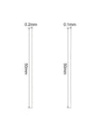 Two Piece 0.1mm And 0.2mm Tungsten Carbide Pin Gauges With Storage Box For Precision Measuring, Metalworking And Watchmaking, Sizes Marked On Pins For Fast ID, Durable High Quality Calibration Set, 50mm length