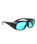 Top Shelf Laser Safety Glasses Featuring OD4+ Red Laser Protection Shielding 620 To 700 Nm Range High Definition Lenses For Lab Techs And Shop Crews Ready To Roll, with HD lenses and black frame.