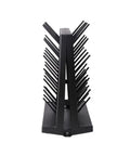 ZcbYbt 2-Piece Black PP Wall-Mounted Drying Rack Lab Supplies 54 Pegs side view showing sturdy polypropylene construction for lab use.