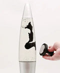 Retro Rocket Ship Ferrofluid Lava Lamp With Magnetic Black Wax In Clear Liquid, 15 Inch Tall, Silver Aluminum Base And Cap, Includes 15 Watt Energy Efficient Light, Warms Up In Under An Hour, A Bold Home Decor Icon.