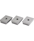 5 Pack Heavy Duty M6 Aluminum T Slot Nuts For Table Saw Sliders And T Track Runner Clamps Perfect Sled System Fitment Grey, showing three nuts.