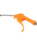 Rock Solid Pneumatic Air Blow Gun With Comfortable Grip And Interchangeable Tip for cleaning with orange ergonomic body.