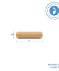 One Inch Long Fluted Dowel Pins One Quarter Inch Diameter Pack Of 300 For Woodworking Furniture And Crafts Durable Wooden Dowels For Strong Joints