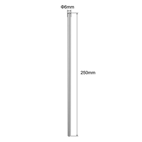 6mm X 250mm Linear Motion Rod Guide Shaft Chrome Plated Case Hardened Steel For CNC Machines And 3D Printers Ultra Precise Low Friction Rails Smooth Glide 58 To 64 HRC Rock Solid Metal Build, Ø6mm x 250mm rod