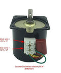 60KTYZ 15 RPM AC Motor With Built In Gearbox Low Noise High Torque Synchronous Reduction Motor 110V showing wiring connections
