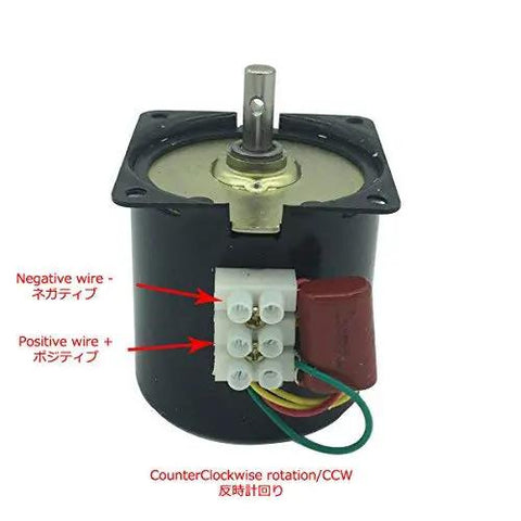 60KTYZ 15 RPM AC Motor With Built In Gearbox Low Noise High Torque Synchronous Reduction Motor 110V showing wiring connections