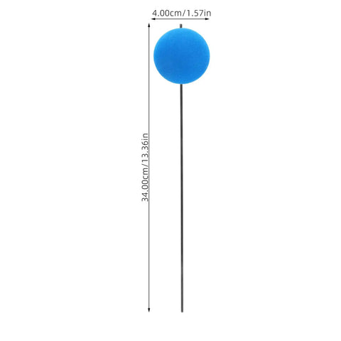 Three Set RC Helicopter Training Gear Kit With Blue Frame And Sponge Ball Practice Balls, blue ball with dimensions marked
