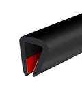 Self Adhesive Rubber Edge Trim U Channel Edge Trim For Quarter Inch Mirror And Flexiglass EPDM Material Black 20 Foot Roll Easy Install