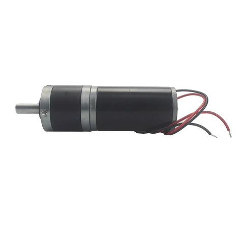 Side view of Beefy Micro Planetary Gear Motor With 32mm Planet Reducer, Durable Metal Body, Low Noise Operation, 571 RPM, 8mm Shaft