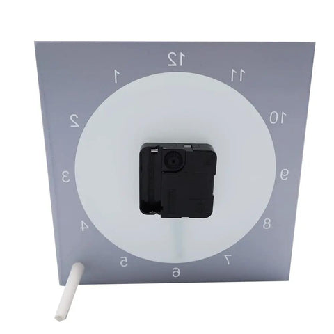 Back view of Twenty Pack Sublimation Blank Clock Glass Photo Frames 7.8 Inch Square For DIY Wall Decor And Heat Transfer Printing