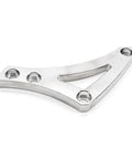 Precision 6061 Billet Aluminum Small Block Alternator Mount Bracket Kit Fits 318 340 360 Engines For Hot Rod Resto Mods Muscle Car Builds Durable Hardware Ensures Smooth Performance Reliable Operation For Classic Rides And Street Machines. silver 6061 billet aluminum alternator mount bracket with four bolt holes