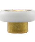 8 Pieces 20mm Glass Sliding Shower Door Rollers Replacement Parts With One Screw Nylon Wheel Copper Core Axle close-up view