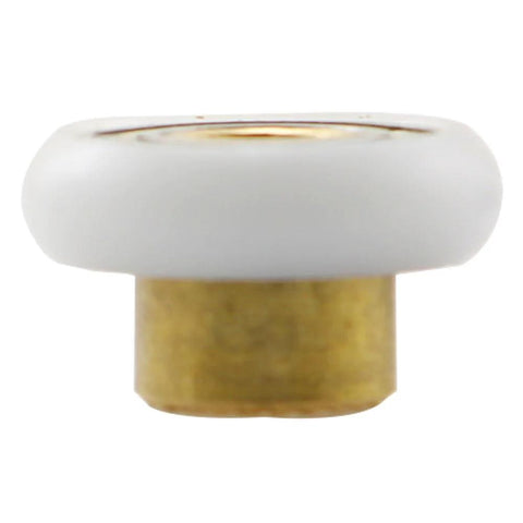 8 Pieces 20mm Glass Sliding Shower Door Rollers Replacement Parts With One Screw Nylon Wheel Copper Core Axle close-up view
