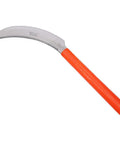 K208P Easy Grab And Go Harvest Sickle with plastic handle and light serration, 6.5 inch stainless steel blade, orange grip