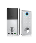 Slick Fingerprint Smart Deadbolt For Front Door Keyless Entry Keypad With Voice Remote Control Auto Lock No Sweat Family Access with keypad.