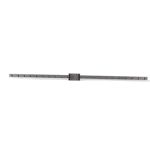 Black Linear Rail Guide 12mm Wide 550mm Length Miniature Precision Linear Motion System with Four Point Contact Block
