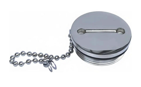 Stainless Steel Boat Deck Fill Cap With Chain 1.5 Inch Gas Cap Replacement 316 Grade Marine Filler Cap With Rubber Seal Built Tough For Marine Use Easy Install Accessory