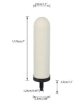 4 Pack 7 Inch Replacement Ceramic Filter Candles with Activated Carbon for Countertop Gravity Water Filter Systems and Household Water Coolers Reducing Chlorine Taste and Odor for Fresher Water, dimensions labeled