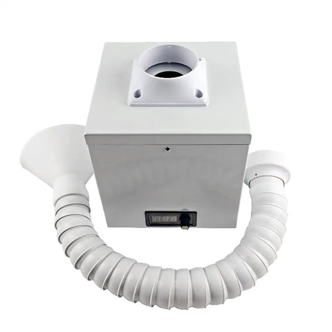 Desktop Welding Fume Extractor With 35 Watt Knockout Suction And Triple Layer Filtration That Devours Soldering Smoke Fast Inches compact design and flexible hose.