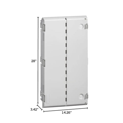 28-Inch Wireless Structured Media Center With Vented Hinged Door White Finish No-Fuss Tool-Free Door Install Wi-Fi Transparent Enclosure