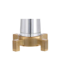 Base of Crystal LED Table Lamp in Clear and Brass Gold Finish, 29.5 Inch Two Light Contemporary Glam Bedside Lamp