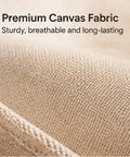 Close-up of premium canvas fabric showing texture, for 6 Shelf Hanging Closet Organizer With Durable Canvas Storage For Shoes Clothes And Accessories Beige Wardrobe Shelving To Max Out Your Closet Real Estate And Keep Your Setup Clean And Tight.