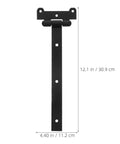 Stainless Steel Self Closing Reversible Door Hinge T Shaped Heavy Duty Black Built To Last with measurements shown