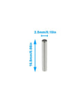 10 Piece RC Car Axle Pins 2.5x16.8mm AR713009 for Arrma 1 by 8 Typhon Buggy and Kraton Truck, single pin with dimensions