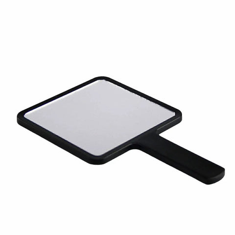 Black version of Pink Mini Handheld Lash Mirror for Eyelash Extensions Anti Fog Beauty Mirror Ideal For Lash Application And Inspection.