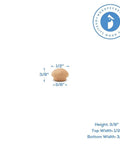 Top Grade American White Oak Wood Hole Plugs 3/8 Inch, Pack Of 250 Button Cap Screw Covers for woodworking, tapered design shown.