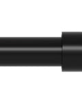 Ultra Long Curtain Rod 30 To 240 Inches Heavy Duty 1 Inch Black Drapery Rod Set close-up of rod with modern end caps