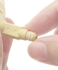 Replacement O Ring Kit With Two Membranes For Harmony Manual Breast Pump BPA Free FDA Registered Medical Device Easy Replacement To Restore Suction And Pump Performance, close-up O-ring on beige pump part