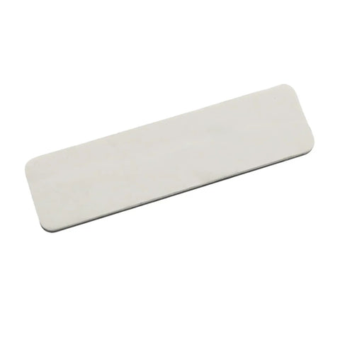 Eight Pack 70x19mm Rectangular PTFE Furniture Sliders With Self Adhesive Backing Heavy Duty Floor Protectors displayed from above.