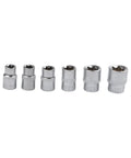 Helluva Tough 34 Piece Socket Set With E Type Sockets And Torx Bits forged chrome vanadium steel e-type sockets in different sizes.